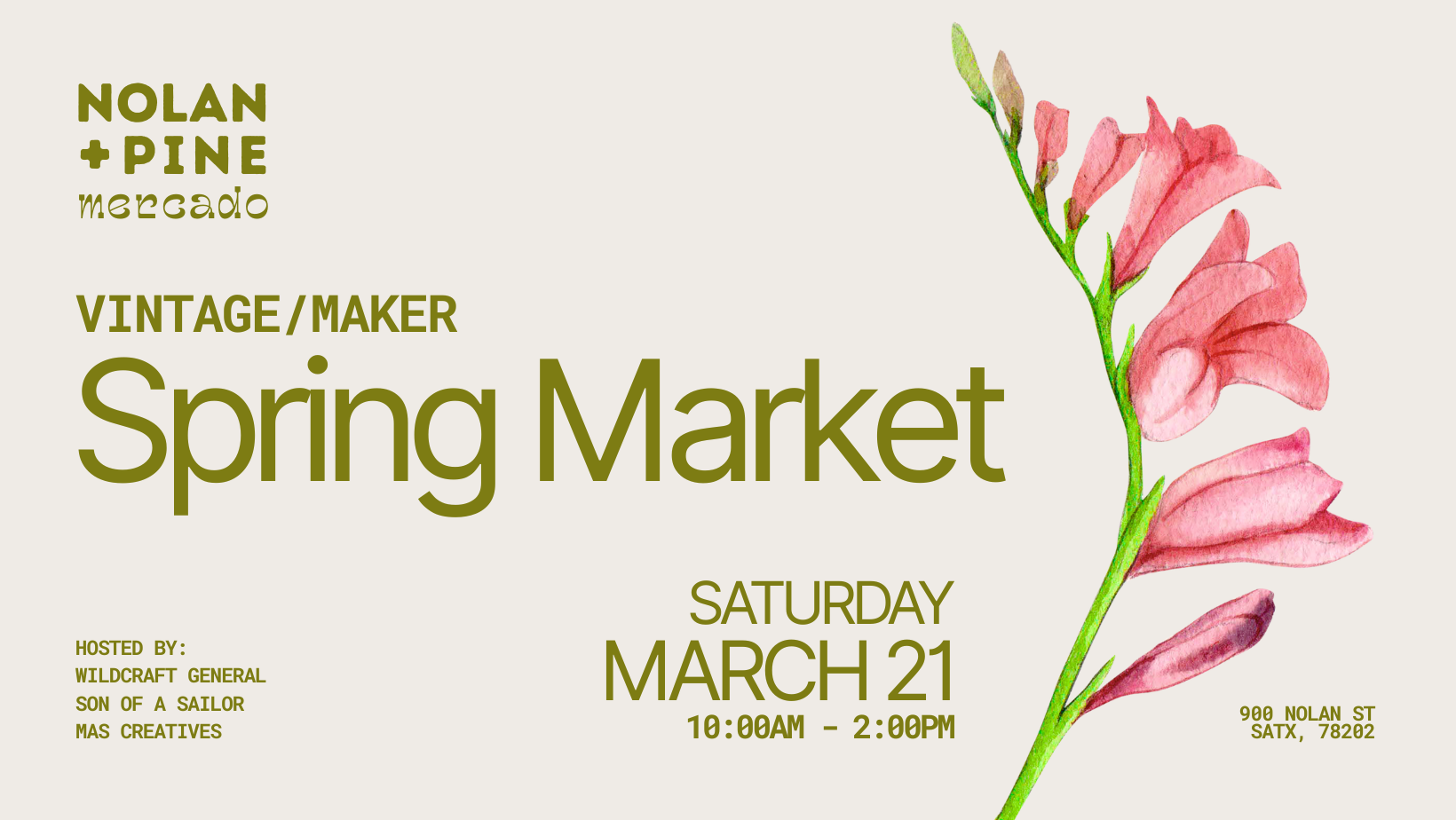 NOLAN + PINE SPRING VINTAGE & MAKERS MARKET  (Facebook Cover)